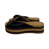 Fendi "Zucca FF Twist Espadrille Slides" - Size 39