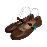 Gianvito Rossi "Shanti Mary Jane Ballerina Flats" - Size 36