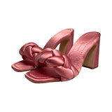 Loeffler Randall Satin Braided Heels - Size 7.5