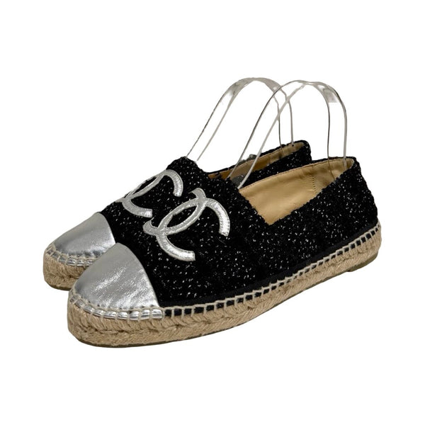 Chanel Interlocking CC Logo Espadrilles - Size 38 – Byrd Designer