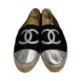 Chanel Interlocking CC Logo Espadrilles - Size 38