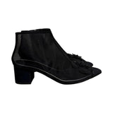 Chanel Mesh "Camellia" Booties - Size 38.5