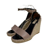 Valentino "Rockstud Double Espadille Wedge Sandals" - Size 38