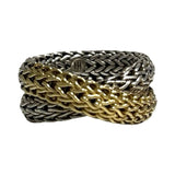 John Hardy "Icon Chevron Crossover Ring" - Size 7