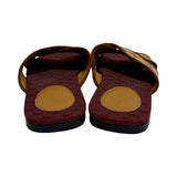 Gucci "GG Monogram Canvas Criss-Cross Slides" - Size 38.5