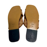Gucci "GG Monogram Canvas Criss-Cross Slides" - Size 38.5