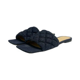 Bottega Veneta Denim "Quilted Padded Sandals" - Size 39
