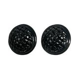 Yves Saint Laurent Basketweave Clip Earrings