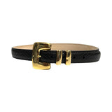Dehanche Brown Python Embossed Belt - Size Small
