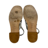 Prada Metallic Buckle Slingback Sandals - Size 38.5