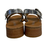Prada Metallic Buckle Slingback Sandals - Size 38.5