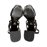 Prada Patent Buckle Block Heel Sandals - Size 38.5