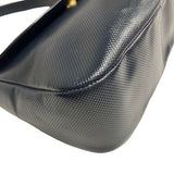 Bottega Veneta Vintage Navy Leather Shoulder Bag