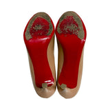 Christian Louboutin Patent Peep Toe Pumps - Size 40.5