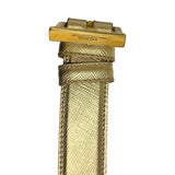 Prada Gold Metallic Leather Belt - Size 85/34