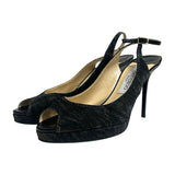 Jimmy Choo "Zebra Lame Glitter" Heels - Size 39