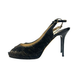 Jimmy Choo "Zebra Lame Glitter" Heels - Size 39