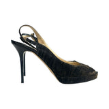 Jimmy Choo "Zebra Lame Glitter" Heels - Size 39