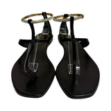 Christian Dior "Satin Crystal Embellished T-Strap" Sandals - Size 41