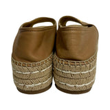 Prada Leather Peep Toe Espadrilles - Size 36