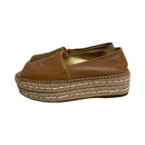 Prada Leather Peep Toe Espadrilles - Size 36