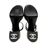Chanel Logo Platform Sandals - Size 36.5