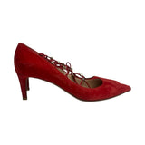 Valentino Suede Lace-Up Heels - Size 38.5