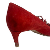 Valentino Suede Lace-Up Heels - Size 38.5