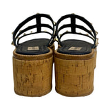 Valentino Rockstud Cork Platform Sandals - Size 36.5