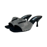 Prada Satin Embellished Heels - Size 37