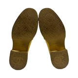 Chanel Metallic Leather Platform Heels - Size 37
