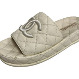 Chanel Quilted Slides - Size 37
