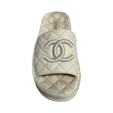 Chanel Quilted Slides - Size 37