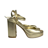 Stuart Weitzman Gold "Dayna II Platform" Heels - Size 7.5
