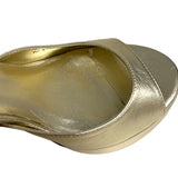Stuart Weitzman Gold "Dayna II Platform" Heels - Size 7.5