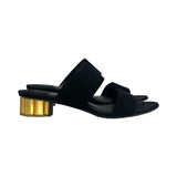 Salvatore Ferragamo Gold-Column Heels - Size 6
