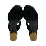 Salvatore Ferragamo Gold-Column Heels - Size 6