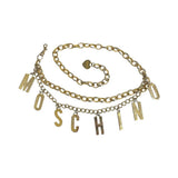 Moschino Logo Lettering Chain Belt