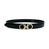 Salvatore Ferragamo Leather Logo Belt - Size 75