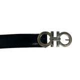 Salvatore Ferragamo Leather Logo Belt - Size 75