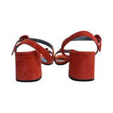 Prada Coral Suede Strap Sandals - Size 37.5