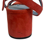 Prada Coral Suede Strap Sandals - Size 37.5