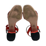 Prada Coral Suede Strap Sandals - Size 37.5