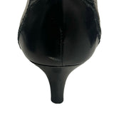 Prada Croc-Embossed Leather Kitten Heels - Size 36.5