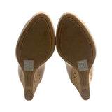 Prada Patent Leather Peep-Toe Wedges - Size 36.5
