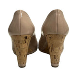 Prada Patent Leather Peep-Toe Wedges - Size 36.5
