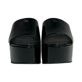 Larroude Patent Platform Mules - Size 7.5
