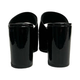 Larroude Patent Platform Mules - Size 7.5