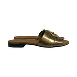 Chloe Metallic Leather Sandals - Size 39