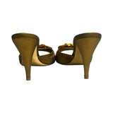 Miu Miu Metallic Leather Heels - Size 39